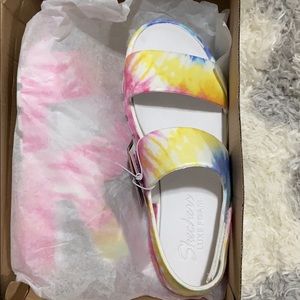 Brand New Sketchers Tye Dye Footsteps Sandals